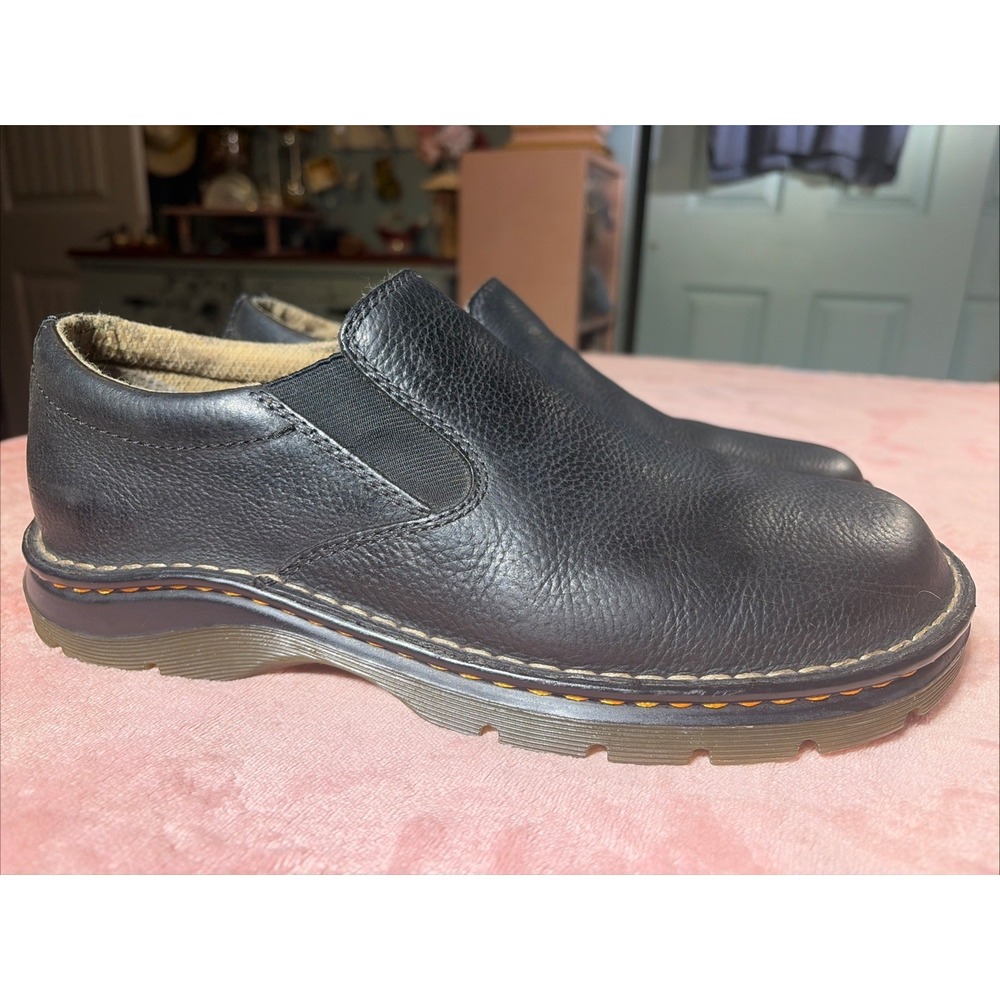 DR. MARTENS BRYCE Leather Pull-on Oxford Unisex Shoes Black Size W 11 Mens 10